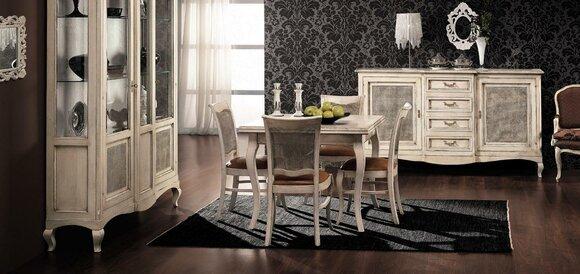 Möbel Einrichtung Gruppe Tisch + 4 Stuhl Set 5tlg. Garnitur Esszimmer