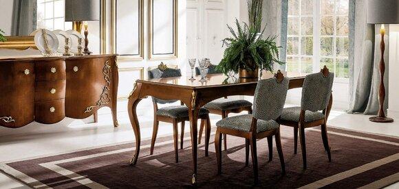 Tisch Echtes Holz Klassische Barock Antik Stil Esstisch