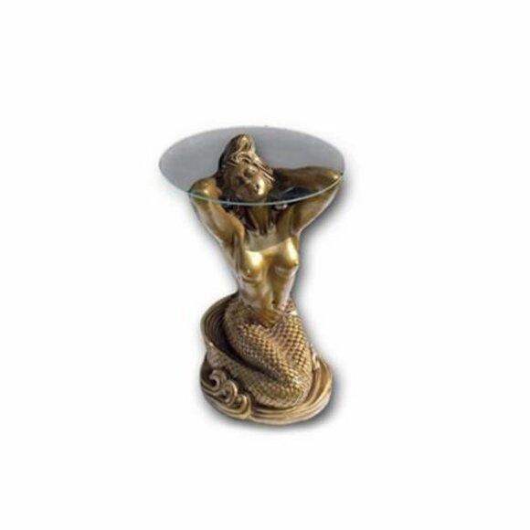 Couchtisch Beistell Tisch Figur Statue Skulptur FIguren Statuen Meerjungfrau