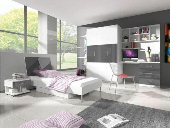 Schlafzimmer Modern Schrank Bett Nachttisch Tisch 5tlg. Jugend Kinder Zimmer Set