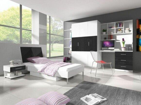 Kleiderschrank Regal Schrank für Schlafzimmer Kinder Jugend Schränke Schwarz