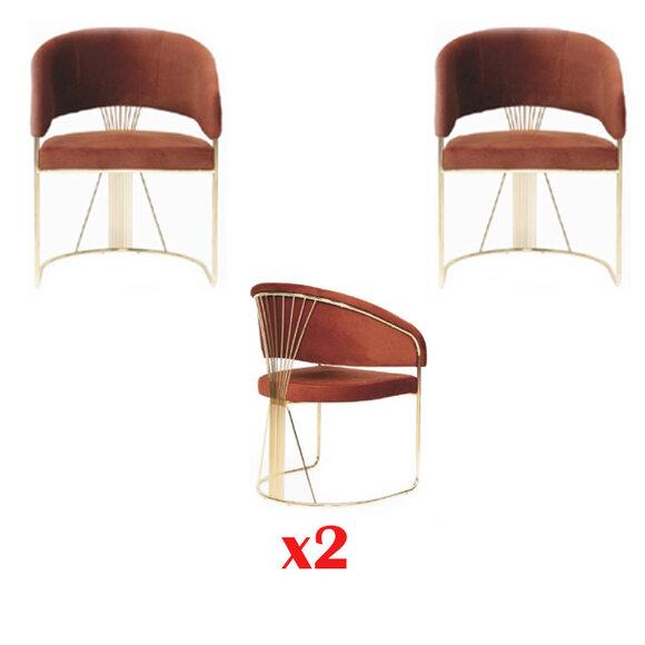 Garnitur Küchen Wohnzimmer Esszimmer Set Designer Stuhl Set 2x Stühle