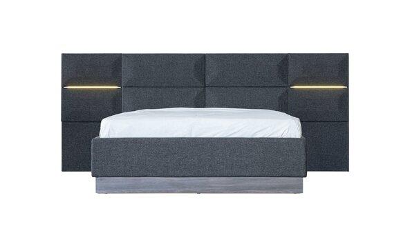 Bett Polster Design Material Holz Doppel Hotel Betten JV Möbel Neu Modernes
