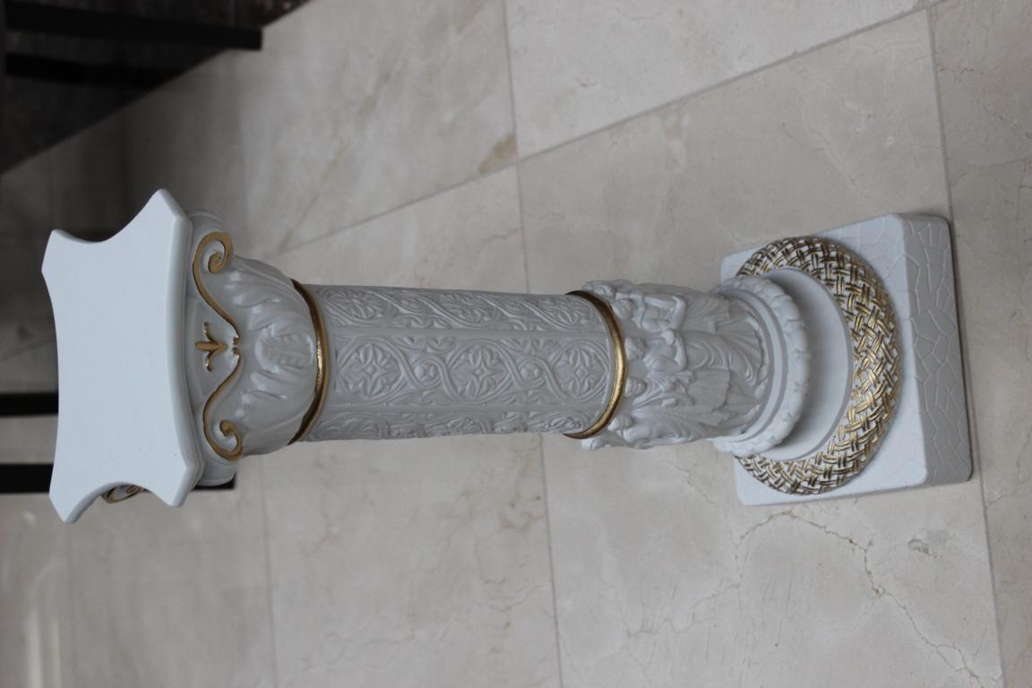 Säule Römische Säulen Gips Skulptur Figur Deko Dekoration Medusa Neu Sofort