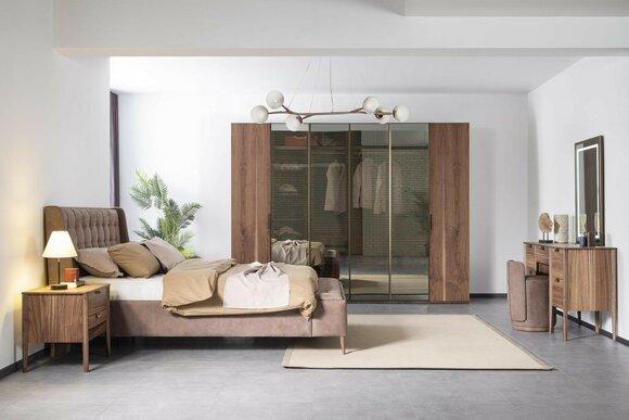 xxl Kleiderschrank hoch braun schlafzimmer Schränke Glasschrank holz moderne neu