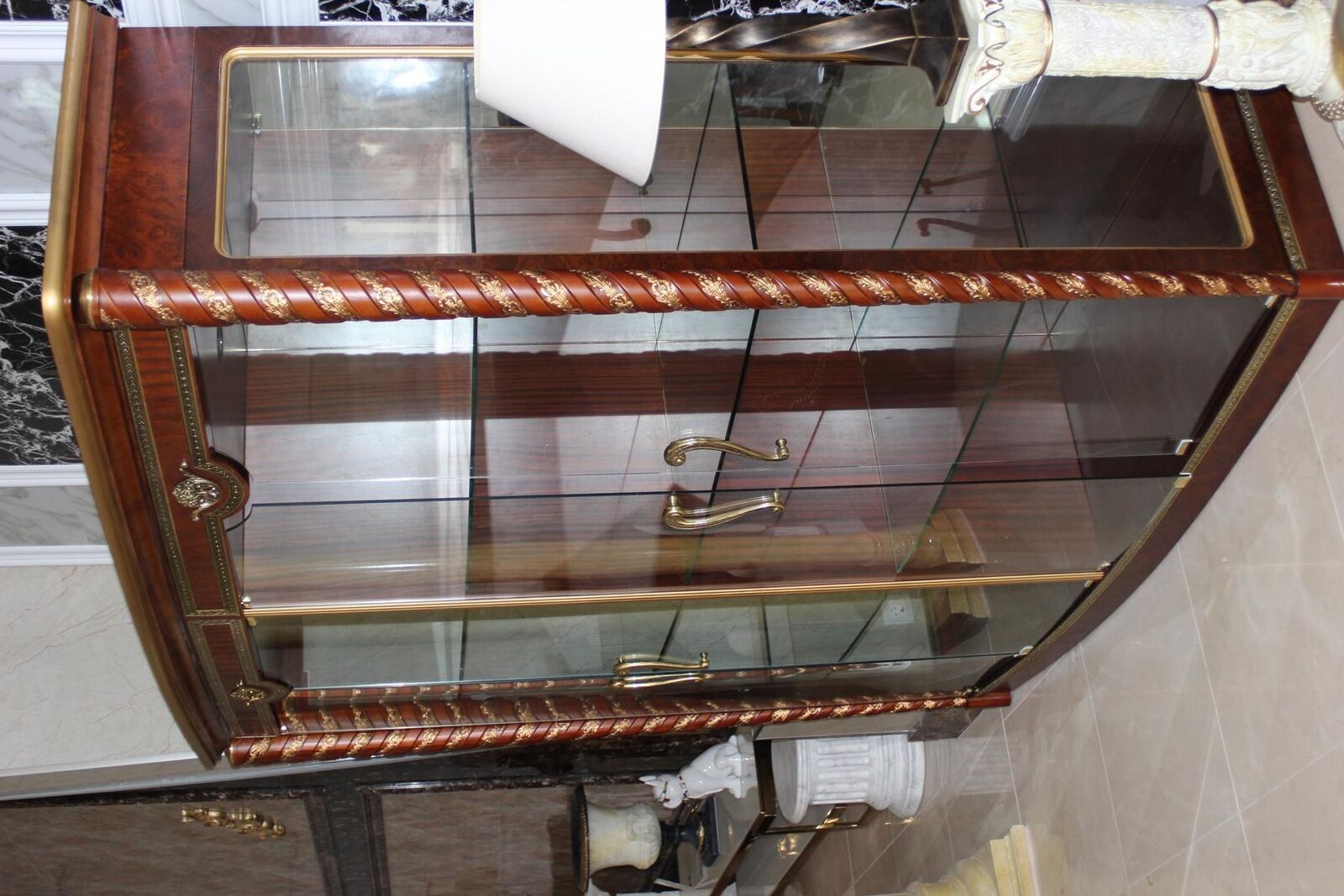 Vitrine Barock Rokoko Stil Schrank Glasschrank Schränke Regal Sofort