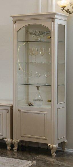 Vitrine Glasschrank Holz Schränke Wohnzimmer Vitrinen Italienische Luxus