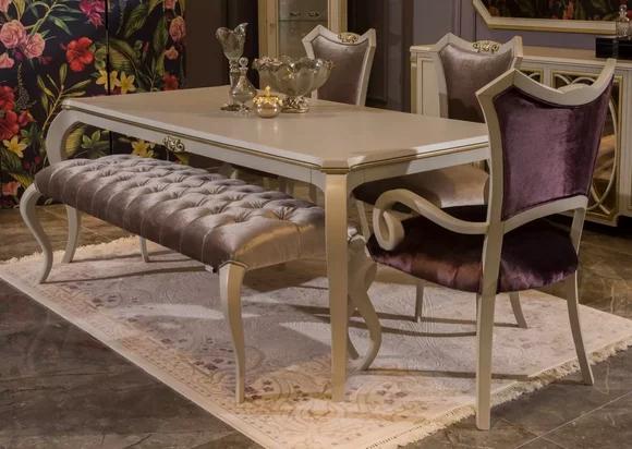 Luxus Esszimmer Esstisch Stuhl Set Gruppe Garnitur Tisch Garnitur 5tlg.