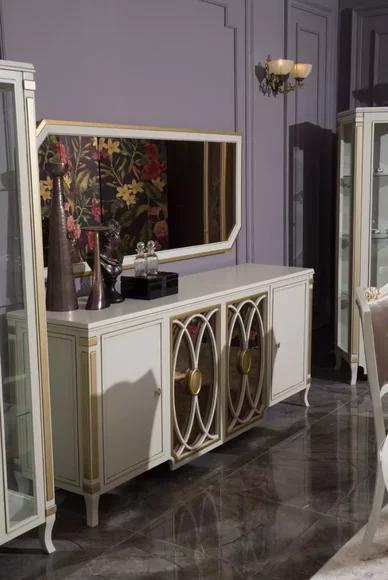 Sideboard Luxus Holz Anrichte Schränke Wohnzimmer Glasschrank Neu