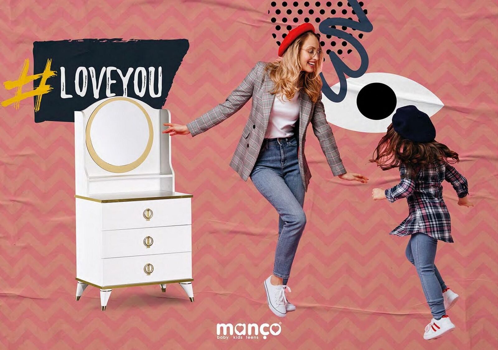 Kommode mit Schubladen Möbel Massivholz Designer Zimmer Neu Kinderzimmer Modern