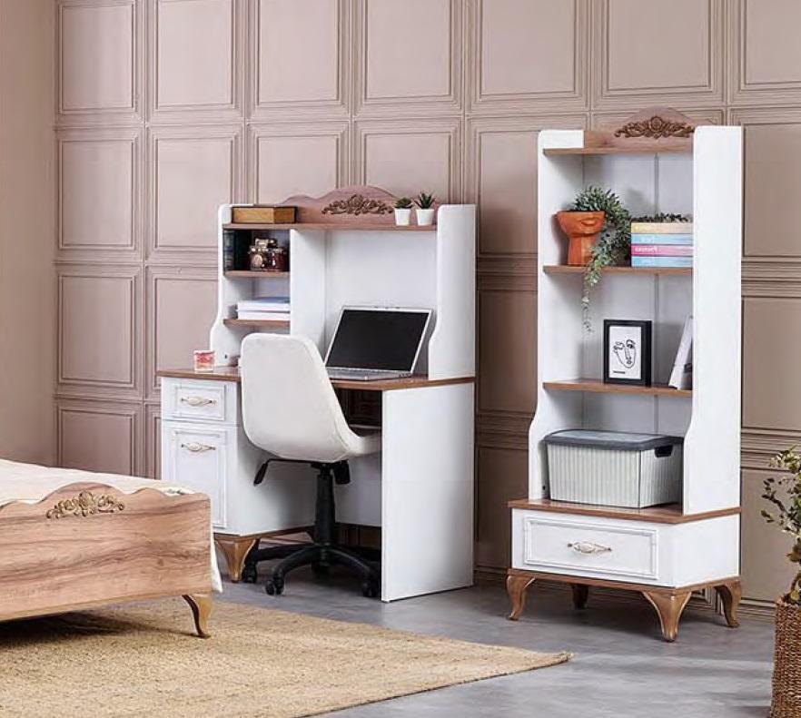 Schreibtisch Bücher Regal Jugendzimmer Möbel Kinderzimmer 2tlg. Schlafzimmer