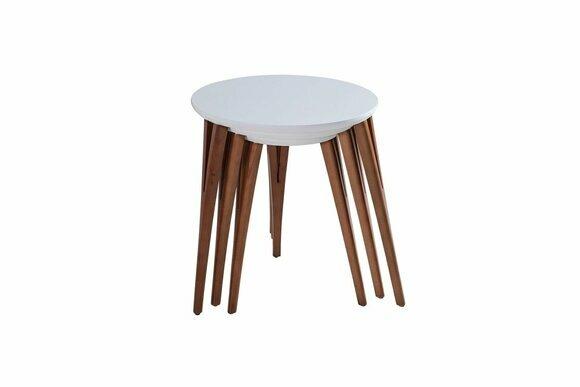 Beistelltische Blumenständer Holztische Set Tisch Couchtisch Beistelltisch 3tlg.