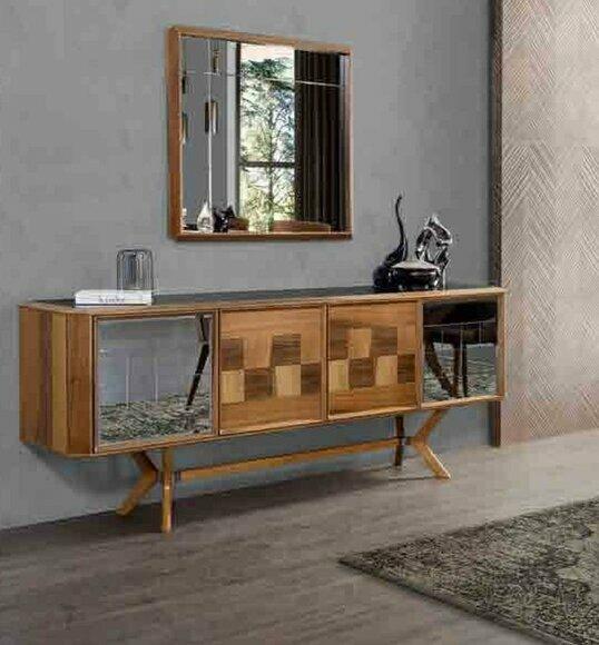 Anrichte Möbel Schrank Garnitur Set 2tlg Kommode Spiegel Neu Sideboard Kommoden