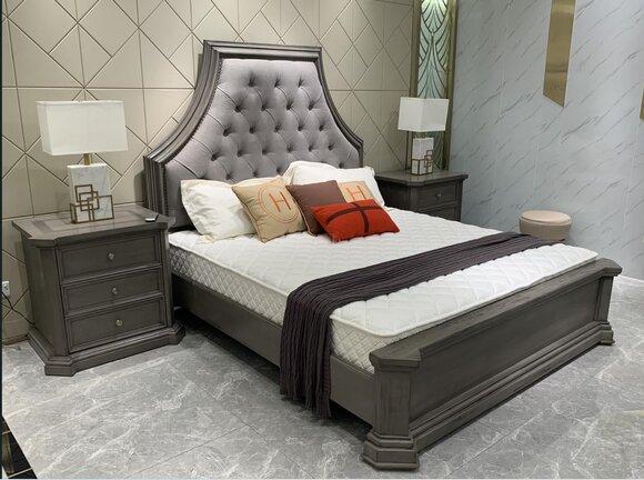 Schlafzimmer Ehebett Design Doppelbett Chesterfield Bett Polster Betten Möbel