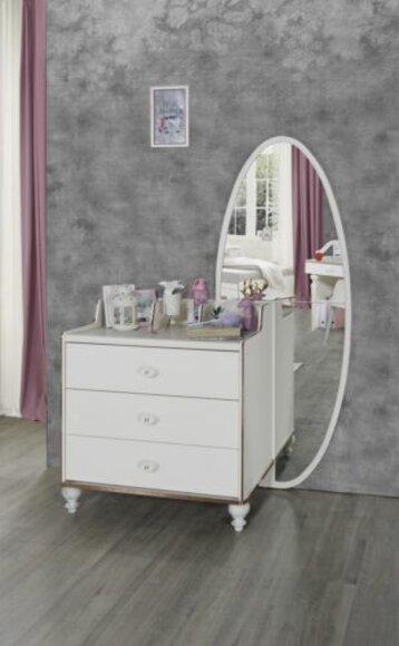 Kommode mit Spiegel Möbel Moderne Kommode Holz Jugend Zimmer Weiß Neu