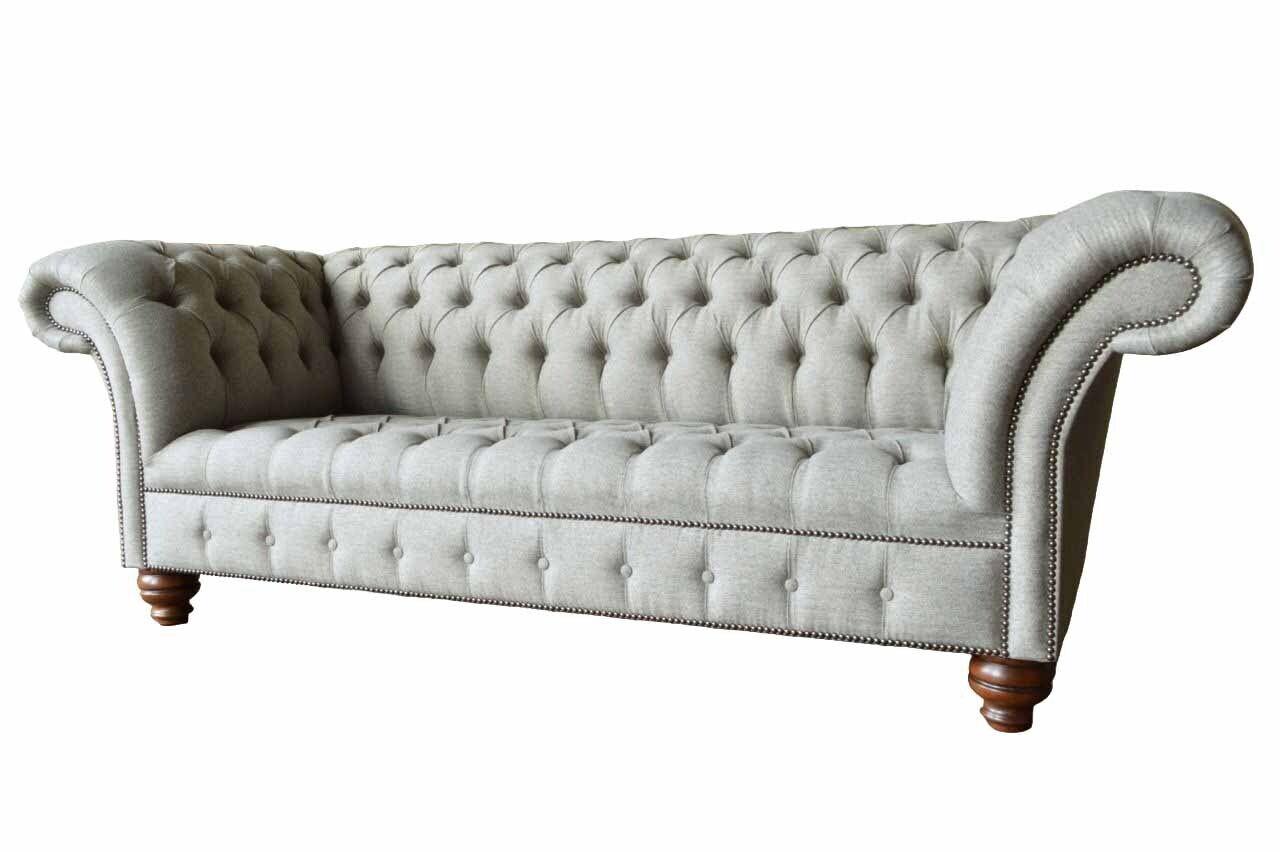 Dreisitzer Design Sofa 3 Sitzer Couchen Grau Polster Sofas Möbel Neu