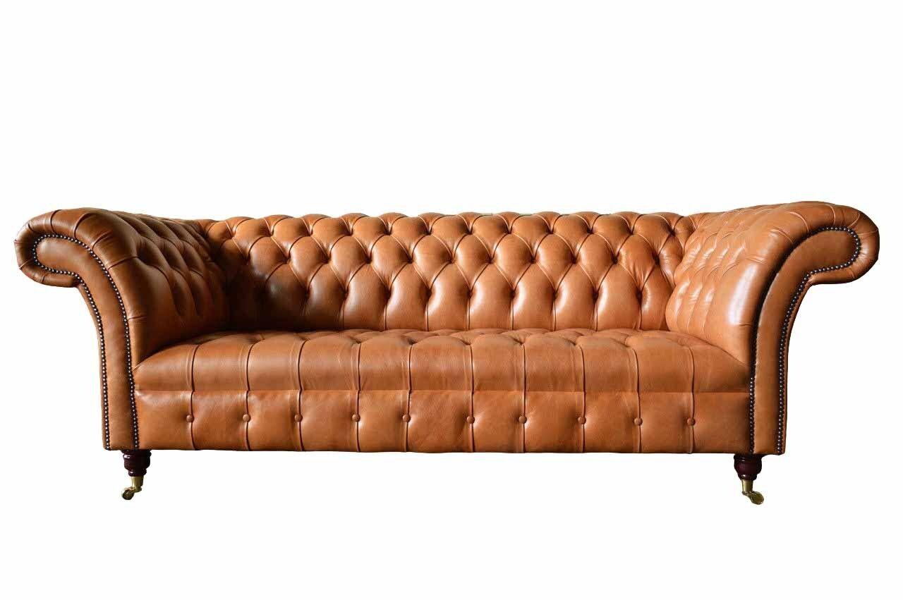 Sofa 4 Sitzer Sitz Modern Chesterfield Sofas Couchen Polster Braun Neu