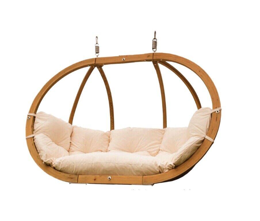 Hängematte Hängestuhl Hängesitz Hängesessel Schaukel mit Kissen Garten Sessel