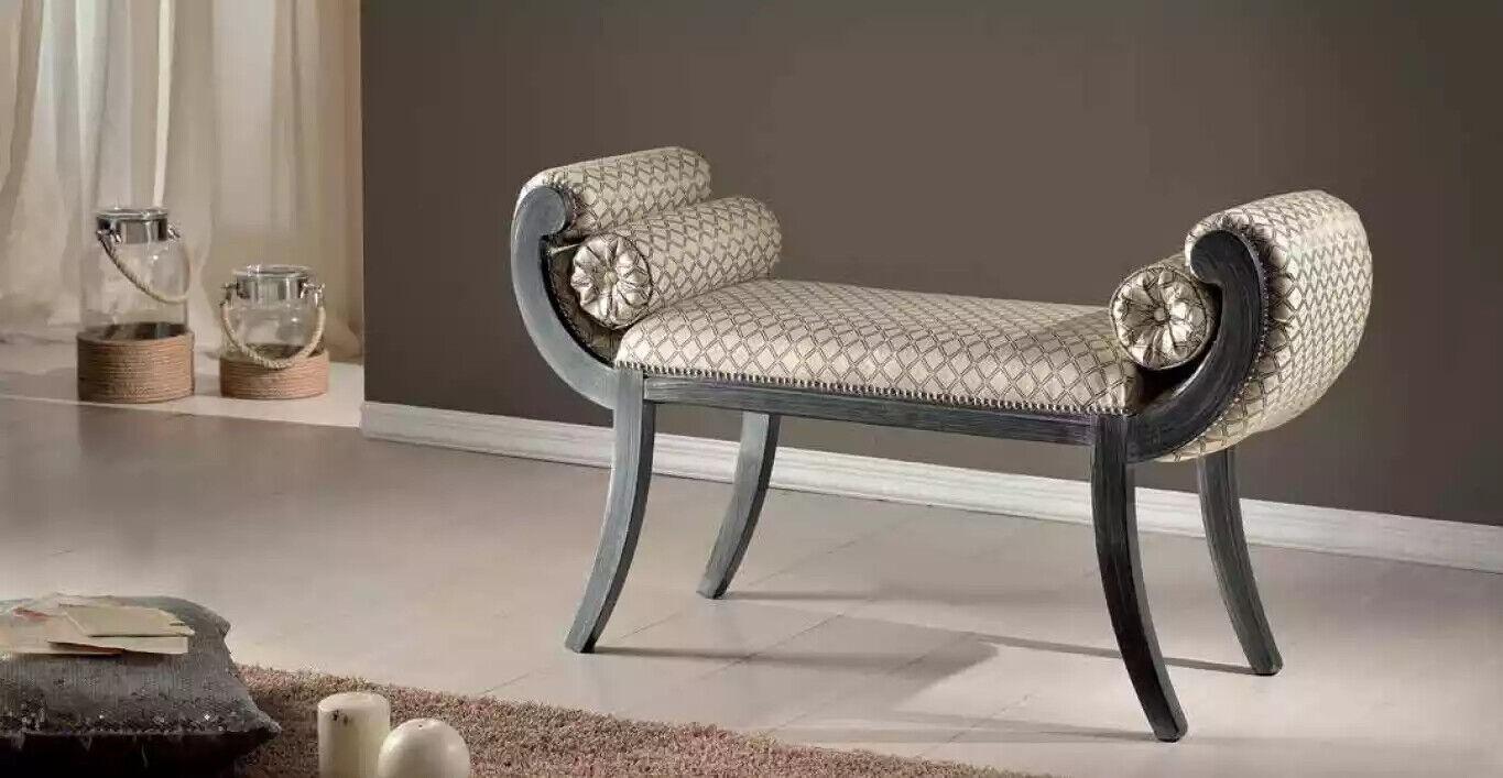 Sitzbank Polsterbank Wohnzimmer Luxus Klassische Hocker Sitzmöbel
