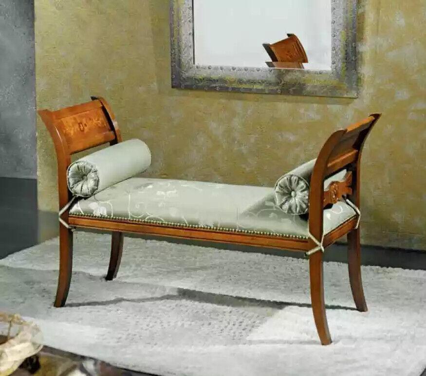Klassische Sitzmöbel Designer Bank Textil Möbel Polsterbank Sitzbank