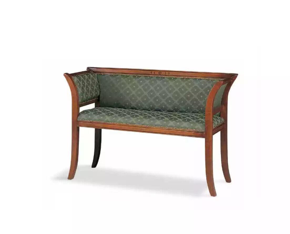 Sitzbank Klassische Bank Luxus Polstermöbel Polster Stoff 116x45x77