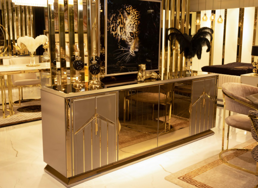 Sideboard Anrichte Hochglanz XXL Kommode Wohnzimmer Holz Italien Vitrine Sofort
