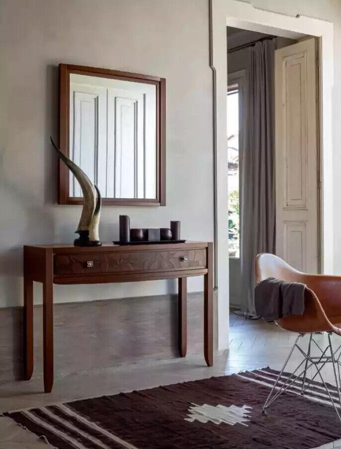 Konsole Spiegel konsole Holz Standspiegel Flurspiegel Wandspiegel