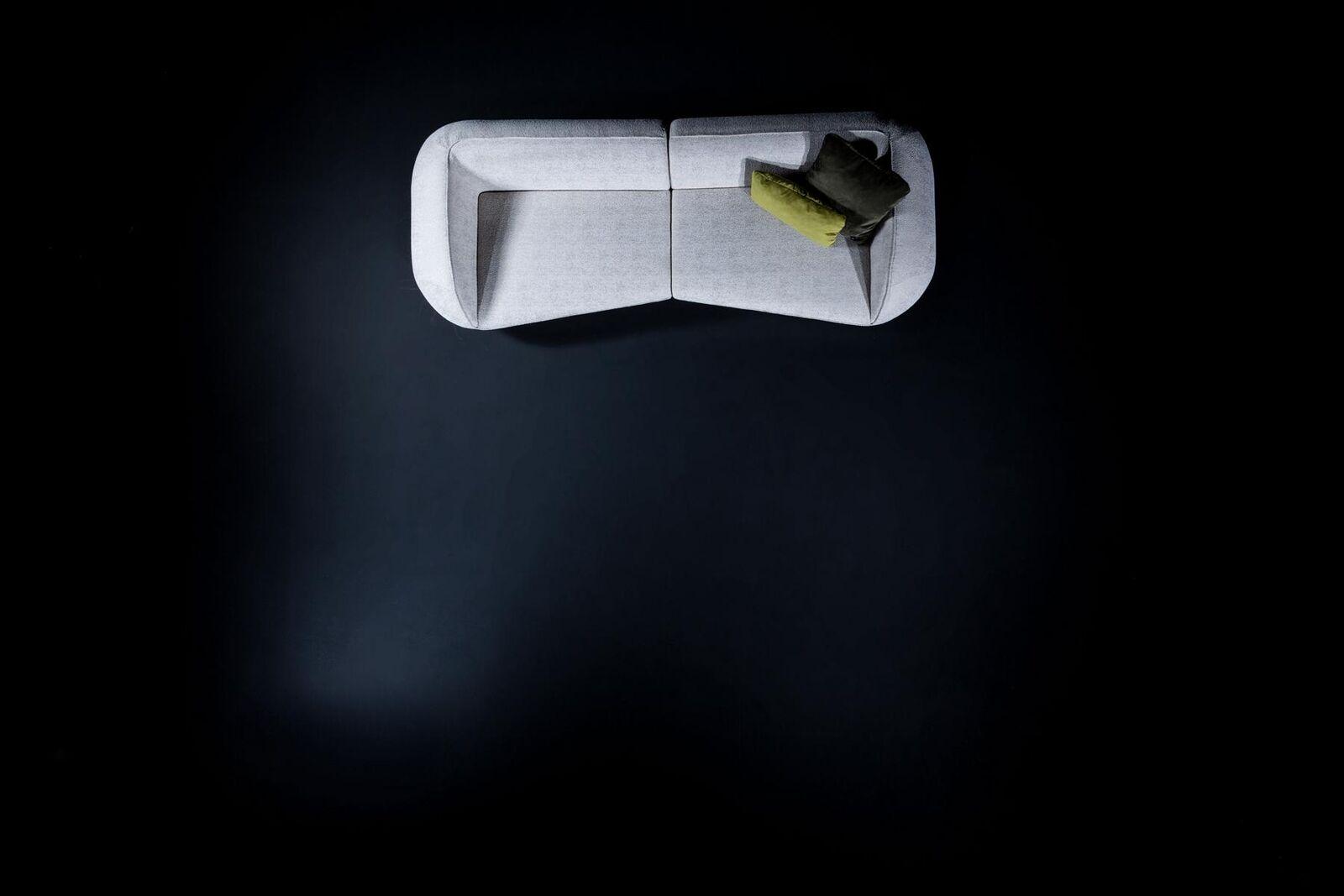 Designer Graues Sitzsofa Polstermöbel Wohnzimmer Modern Viersitzer Neu