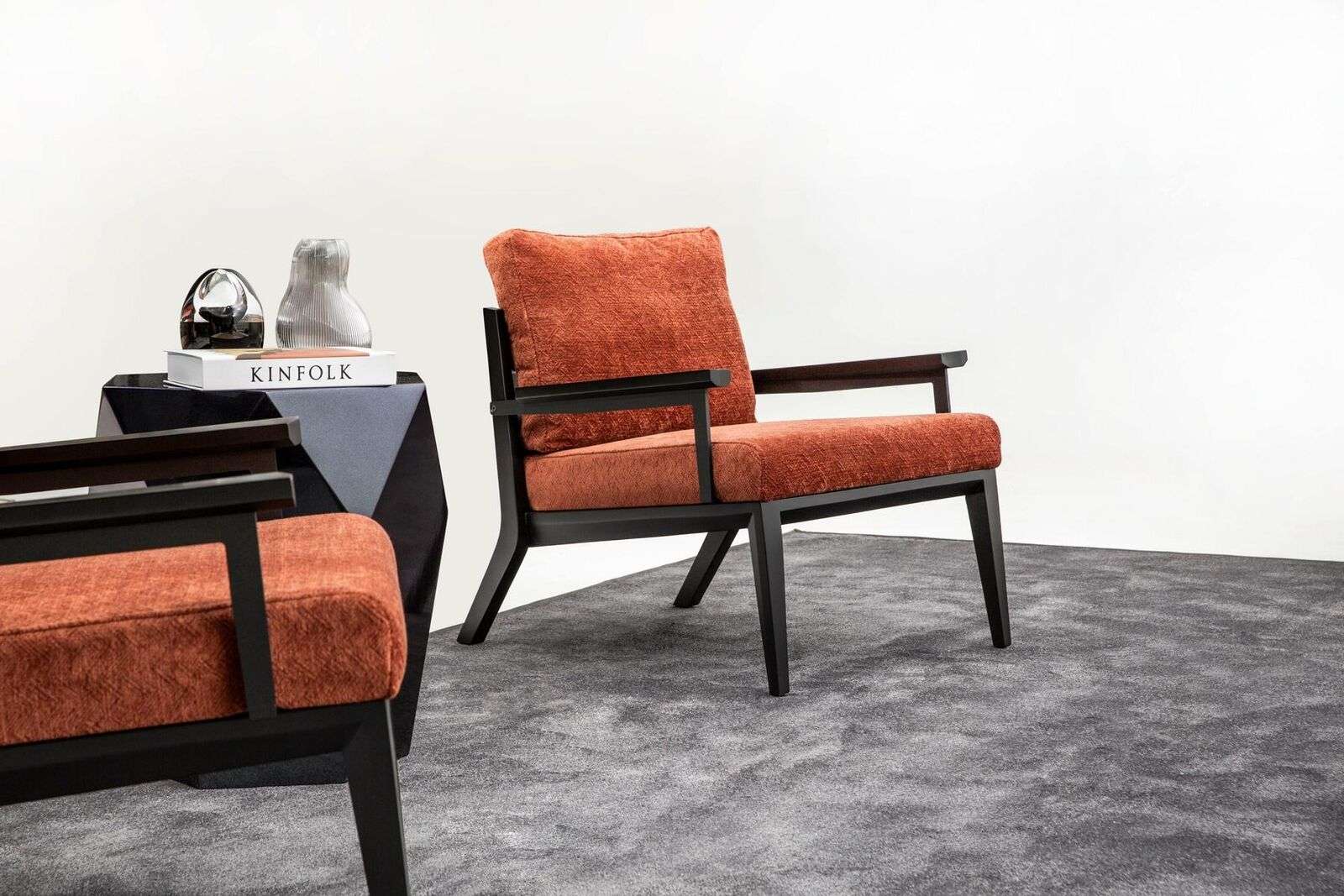 Sessel 1Sitzer Textil Wohnzimmer Luxus Polster Sitzer Neu Modern Design