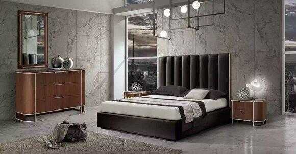 Schlafzimmer Komplett Set Bett 2x Nachttische Kommode 5 tlg Neu Design