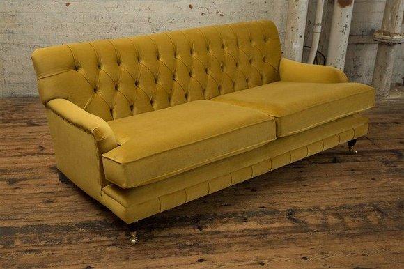 Gelbe Designer Sofa Couch Polster XXL 3 Sitzer Big Sofas Couchen