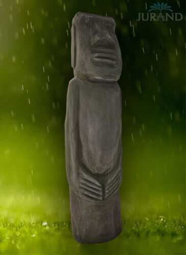XXL Steinfigur Moai Gartenfigur Figur Garten Skulptur Steinguss 188cm Figuren