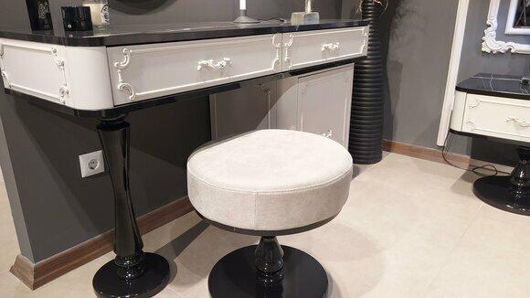 Wohnzimmer Hocker Luxus Stil Modernes Design Möbel Fußhocker weiß Stoff