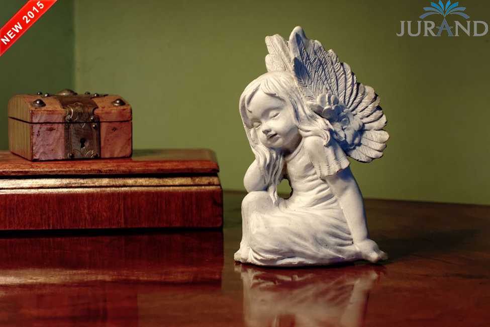Steinfigur Wetterfest Steinguss Grabschmuck Grab Engel Gartenfigur Figur 8510!
