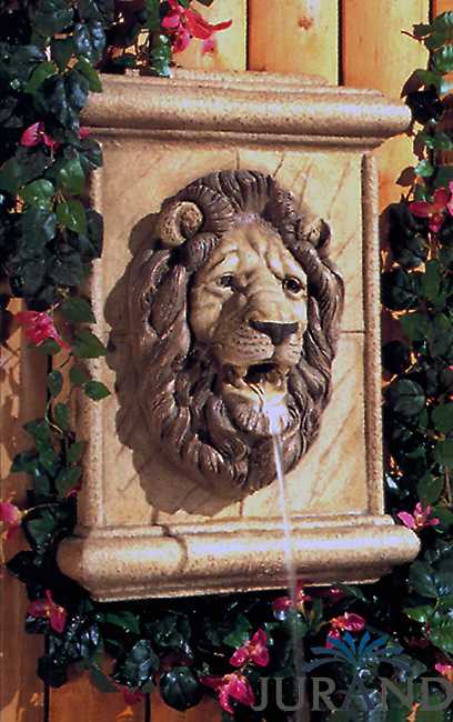 Wand Wasser Spucker Brunnen Spender Wand Bild Löwe Statue Skulptur Fontaine 6508