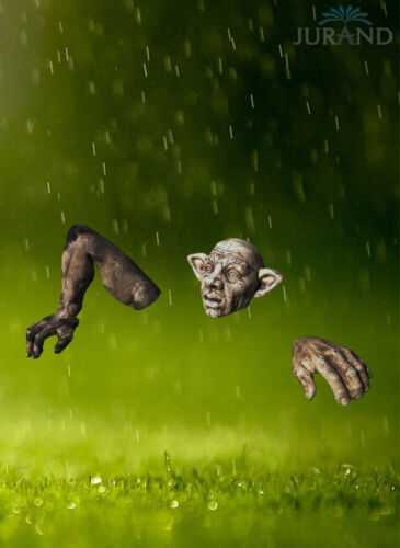 GARTENFIGUR STEINFIGUR FIGUR GARTEN SKULPTUR STEINGUSS TROLL 42 cm - 1602