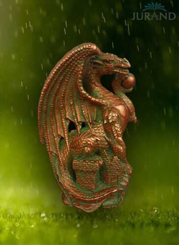 Skulptur Garten Figur Drachen Statue Figuren Skulpturen Steinfiguren Frostfest