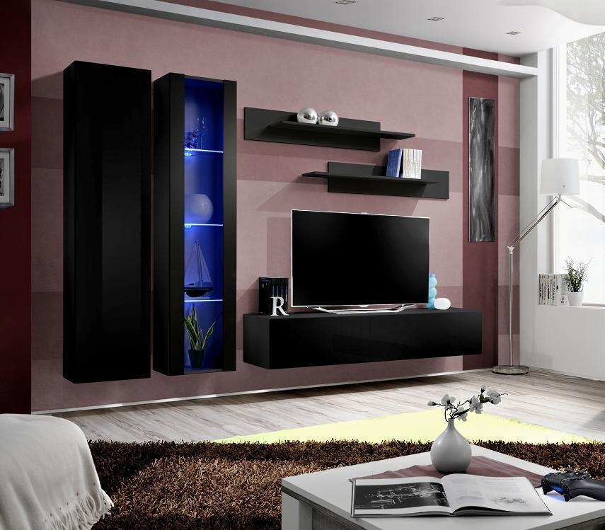 Wohnzimmermöbel Set 5tlg.Wohnwand Design Moderne Möbel TV Ständer