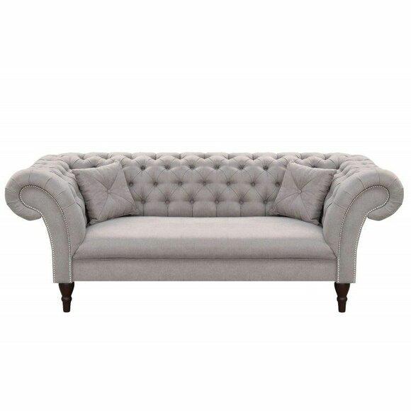 Chesterfield Sofagarnitur 3+2 Couch Sofa Polster Design Leder Stoff Garnituren