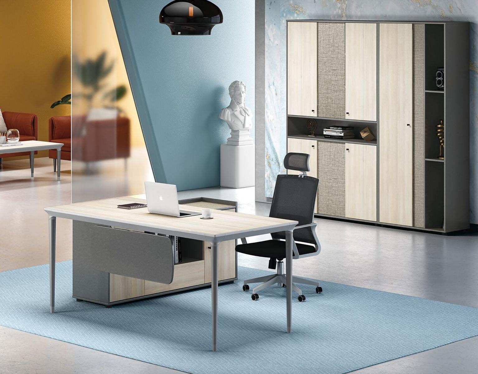 Schreibtisch + Aktenschrank Büro Einrichtung Möbel Schreibtische Tische 2tlg.Set