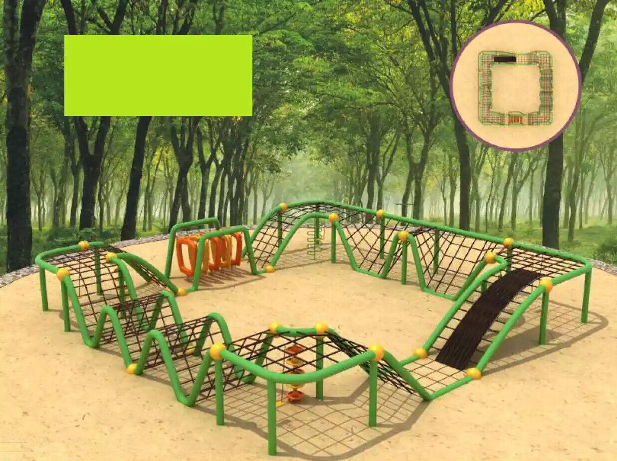 Sportkomplex für Kinder Spielplatz im Freien für Kinder Seilplattform
