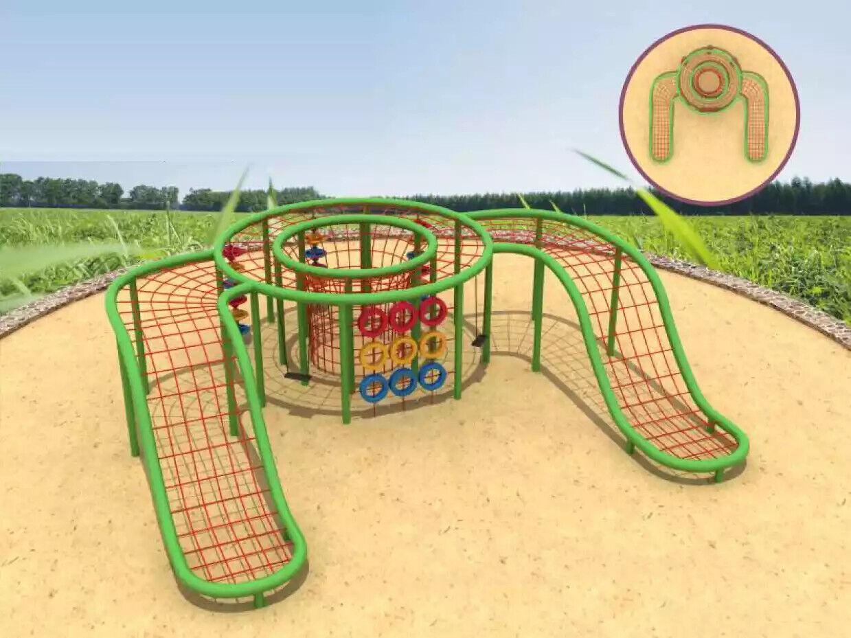 Seilkomplex Ungewöhnliches Seil Design für den Garten Outdoor Spielplätze