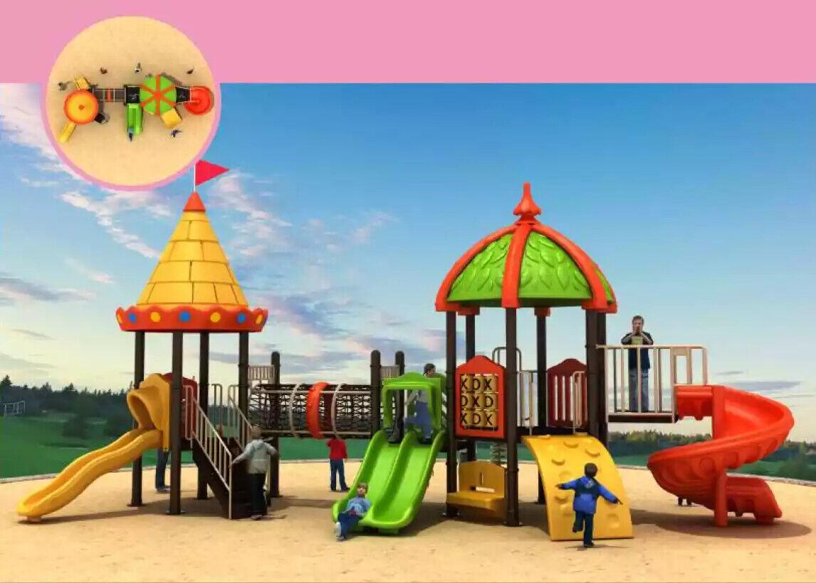 Spielplatz Spielhaus Toys Outdoor Bunter Kinderanimation mit Rutschen