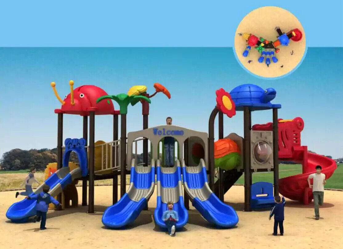 Spielturm mit Rutsche Tieren Kinder Outdoor Kunststoff Spielhaus