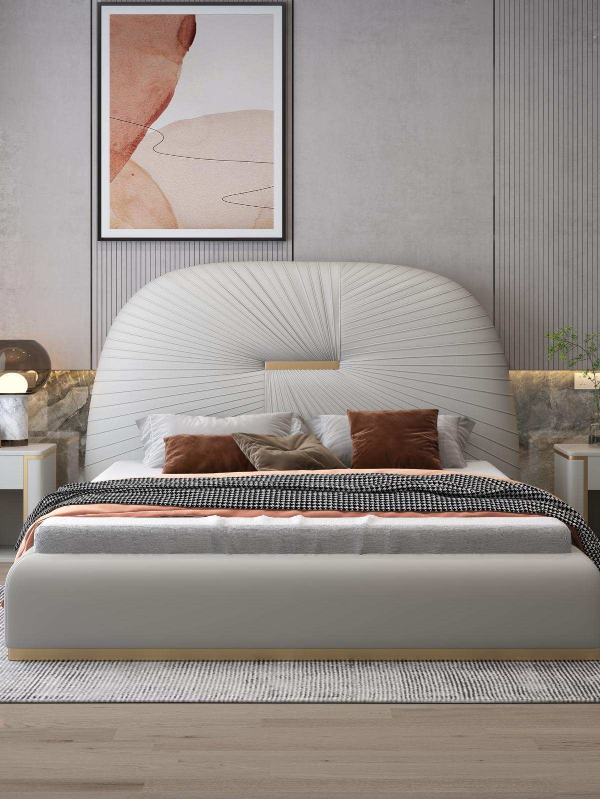 Hotel Luxus Bett Weißes Schlafzimmer Englische Betten 180x200cm Neu