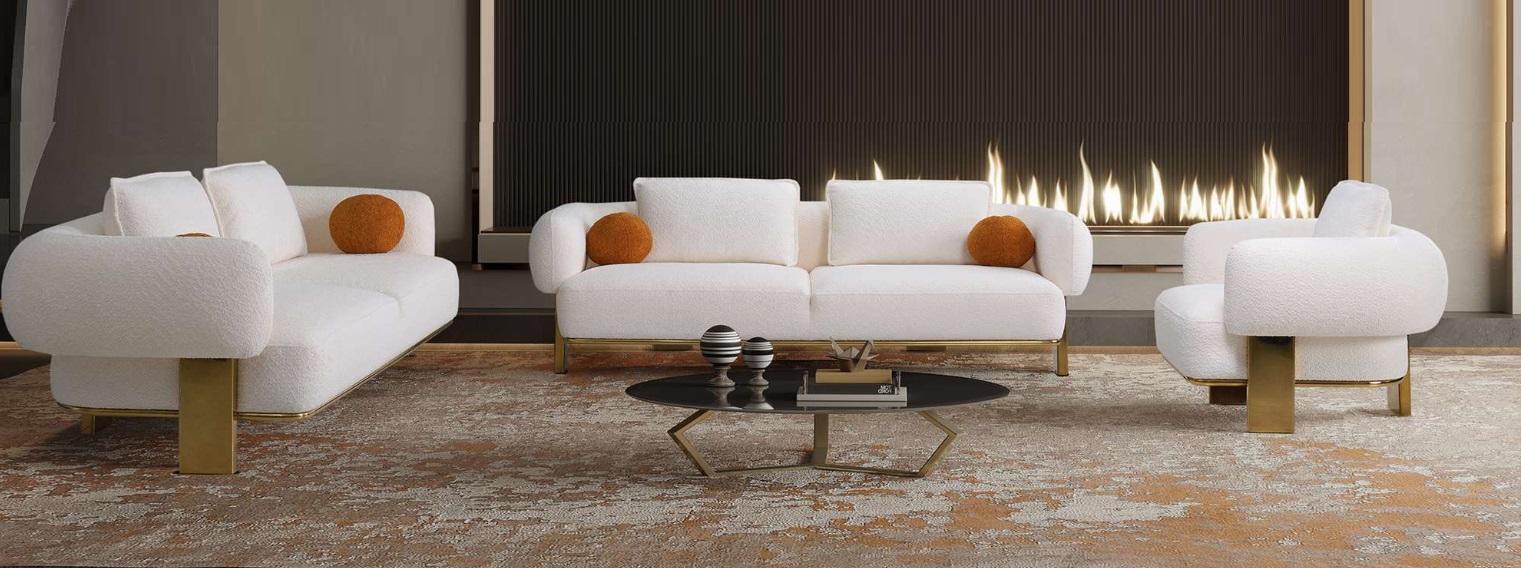 Sofagarnitur 2x Dreisitzer Sitzpolster Couch Set 3tlg Design Sofa Neu Wohnzimmer