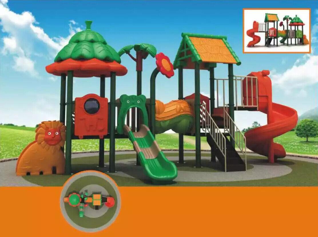 Spielturm mit Rutsche Outdoor Spielhaus Kinder Spielplatz Rutschen