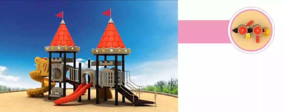 Turm Kinderbereich mit Rutschen Unterhaltung Outdoor Spielplatz Burg