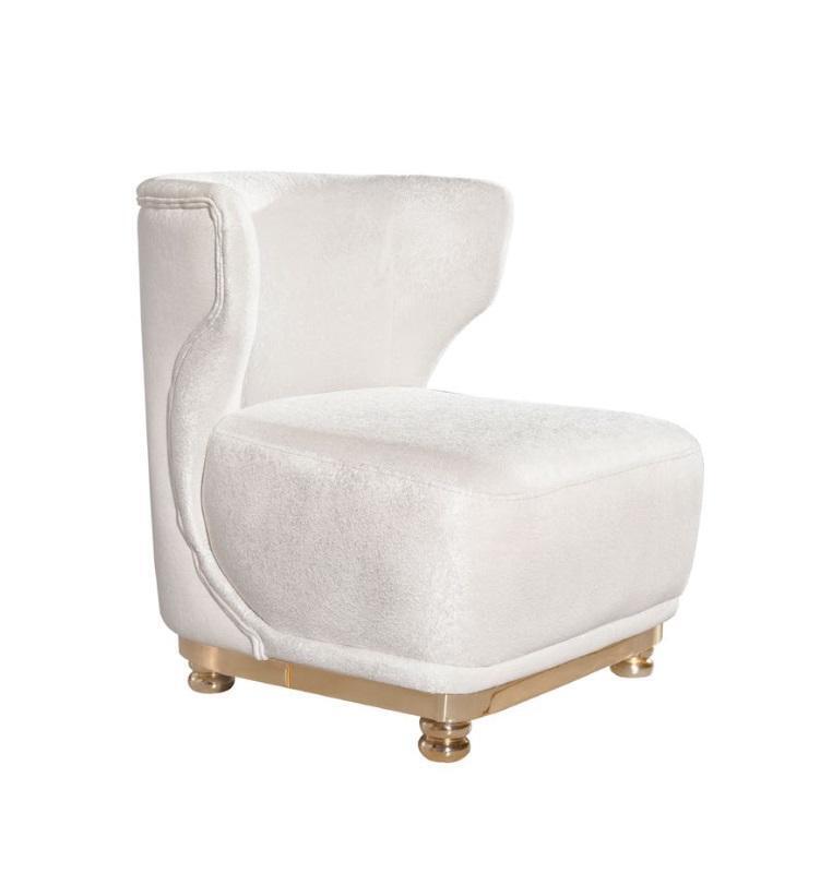 Designer Weißer Sessel Wohnzimmer Komfort Sessel Polster Lehnsessel
