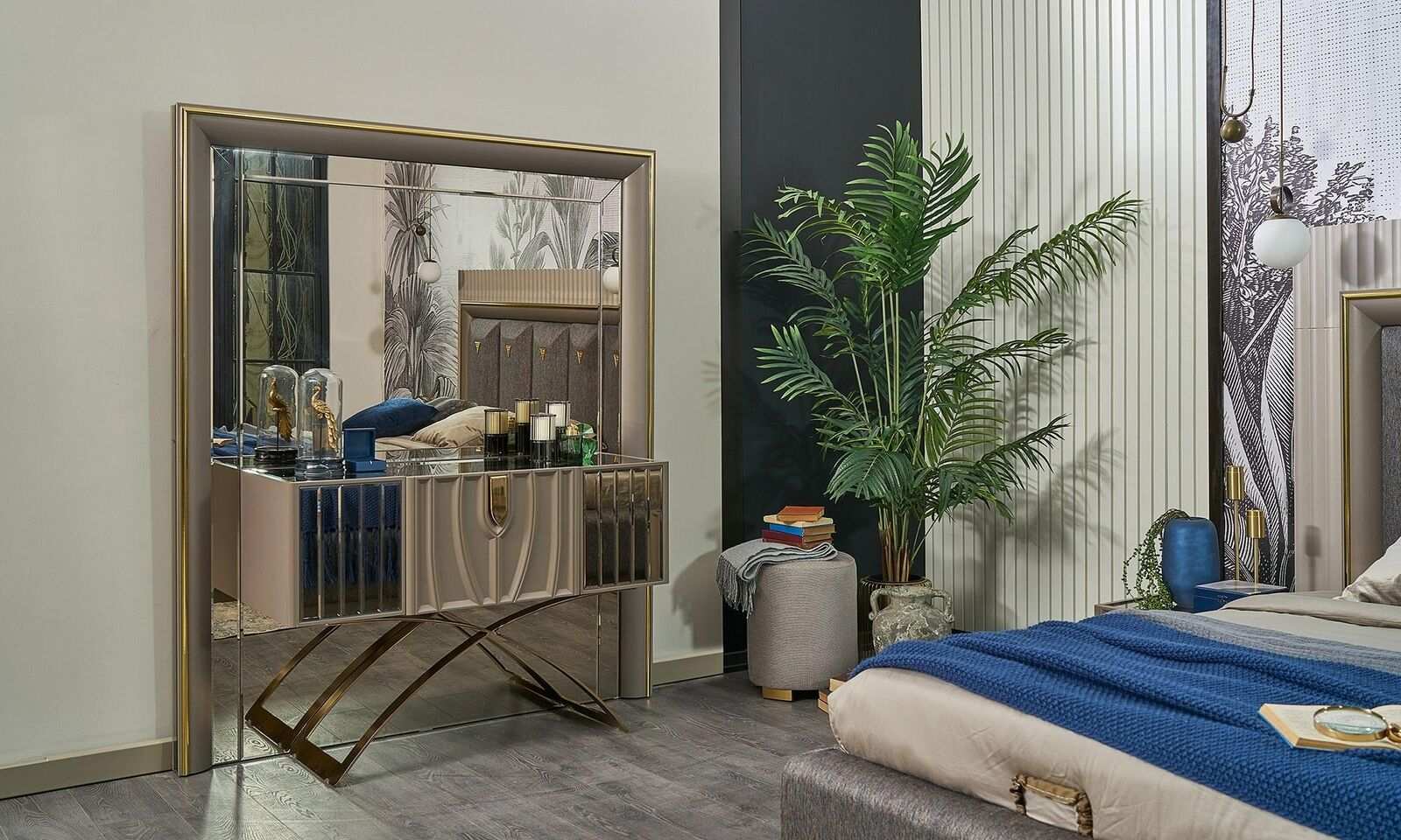 Konsolentisch Frisiertisch Schminktisch Schlafzimmer Modern Holz Braun